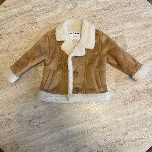 Old Navy Brown Sherpa-Lined Kids Puffer Coat